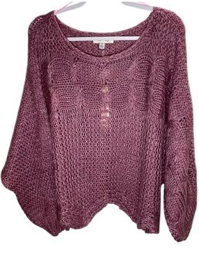 NWT - She & Sky Cable Knit Orchid Smoke Sweater